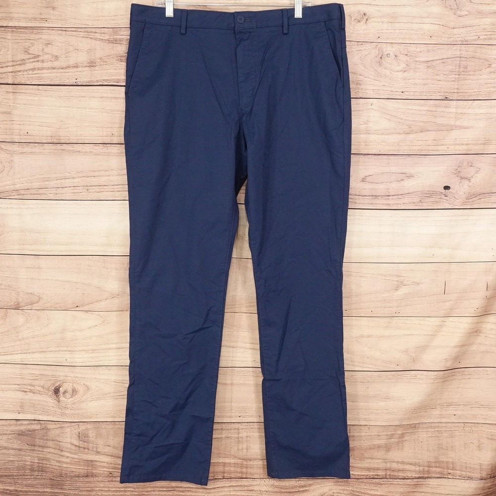 New! IZOD Advantage SportFlex Max Chino Pants Mens 36x34 Navy Straight Fit